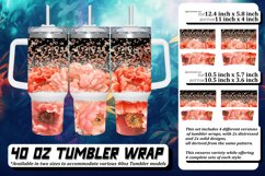 Glittery Flower Leopard Sublimation 40oz Product Image 1