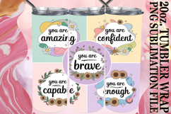 Bright Reflections 20oz tumbler wrap, Quote Product Image 1