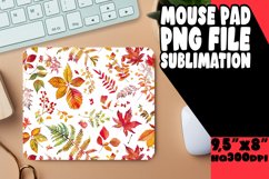 Elegant Fall Leaves Watercolor Mouse Pad Art Product Image 1