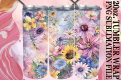 Vibrant Flower Fiesta Tumbler, Colorful Delight Product Image 1