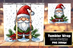 Festive Gnome 20oz Tumbler Wrap for Holiday Design Product Image 1