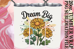 Blissful moments 20oz tumbler wrap, Flowers Quote Product Image 1