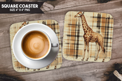 Cute Animals Square Coaster PNG Bundle, Digital Coaster Set Product Image 13