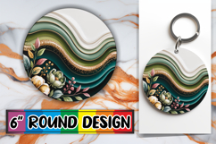 Radiant Round Car Coaster Magic, Pattern Product Image 1