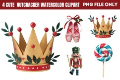 Cute Nutcracker Watercolor Clipart PNG Product Image 1