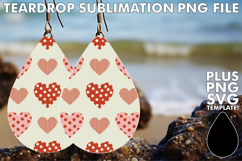 Playful teardrop EARRINGS Art, Valentine's Pattern Product Image 1