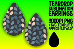 Gorgeous Teardrop Earrings Design Template , Flowers Product Image 1