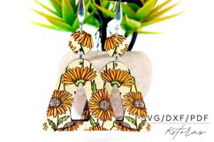 Flower Engraved Earrings Digital Download Product Image 1