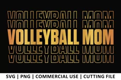 Volleyball Mom SVG | Stacked SVG Product Image 1