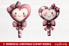 Whimsical Christmas Clipart | Cute Festive Holiday PNG Product Image 1