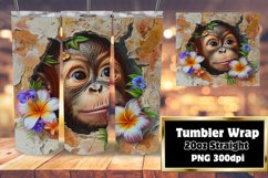 3D Hole in Wall Wrap: Cute Animals for Spring Tumblers Product Image 1