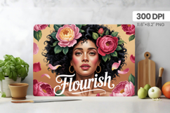 Afro Girl/Woman Melanin braided hair Cutting Board PNG Desig Product Image 1