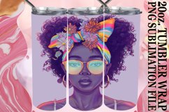 Radiant Melanin Magic: Watercolor Tumbler Art Product Image 1