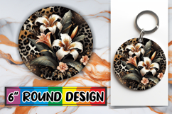 Joyful Round Keychain Magic, Leopard Prints Product Image 1