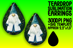 Bright Teardrop Earrings Design for Crafts , Gnome Product Image 1