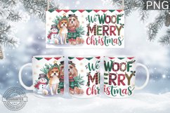 We Woof Merry Mug Wrap Design-Christmas Dog Sublimation Product Image 1