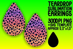 Vivid Leopard Print Glitter Teardrop Earring Style Product Image 1