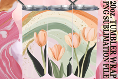 Blissful Sublimation 20oz tumbler wrap, Rainbow Product Image 1