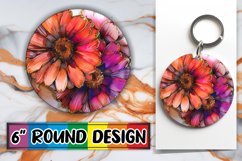 Elegant 3D Petal PNG Sublimation Circles Product Image 1
