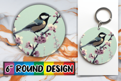 Cheerful Circle Coasters Design, Birds Product Image 1