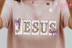 Jesus PNG Christian Shirt Design Bow and Cross Faith Graphic Product Image 5