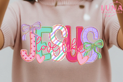 Love Like Jesus SVG PNG | Preppy Valentine Shirt Design Png Product Image 2