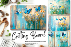 Mason Jars Flower Cutting Board Kitchen Chopping Board_109 Product Image 1