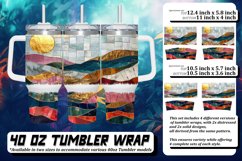 Glittery Floral Fusion Tumbler Wrap Pattern, 40oz Product Image 1