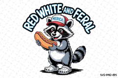 Red White and Feral svg Design | Svg Files for Cricut Product Image 1
