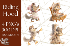 Crimson Cloak Fairy Tale Storybook PNG Clipart Product Image 1