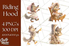 Crimson Cloak Fairy Tale Storybook PNG Clipart Product Image 1