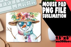 Tropical Tumblers: Christmas Snowman Mouse Pad PNG Product Image 1