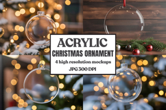 Acrylic Christmas Ornament Mockups , acrylic blank mockup Product Image 1