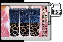 Sparkling Leopard &amp; Floral Fantasy Tumbler Patterns - 20oz Product Image 1