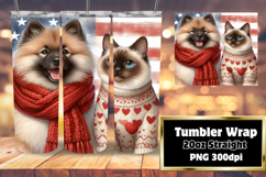 20oz Sublimation Tumbler Wrap , Dog and cat Product Image 1