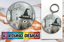 Boho Animal Round Design Halloween PNG Keychain Product Image 1