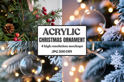 Acrylic Christmas Ornament Mockup , christmas ornament mocku Product Image 1