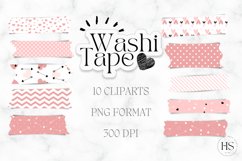 10 Digital Valentine&#039;s Day Washi Tape, Heart Stickers Product Image 1