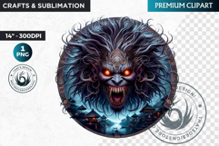 Mythological Female demon clipart, demoness spirit PNG Product Image 1