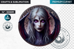 Mythological Female demon clipart, demoness spirit PNG Product Image 1