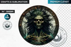 Mythological Female demon clipart, demoness spirit PNG Product Image 1