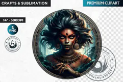 Mythological Female demon clipart, demoness spirit PNG Product Image 1