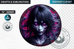 Mythological Female demon clipart, demoness spirit PNG Product Image 1