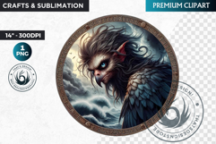 Mythological Female demon clipart, demoness spirit PNG Product Image 1