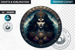 Mythological Female demon clipart, demoness spirit PNG Product Image 1