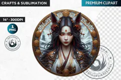 Mythological Female demon clipart, demoness spirit PNG Product Image 1