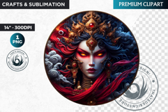 Mythological Female demon clipart, demoness spirit PNG Product Image 1