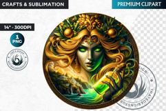 Mythological Female demon clipart, demoness spirit PNG Product Image 1