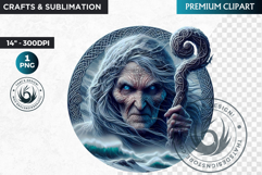 Mythological Female demon clipart, demoness spirit PNG Product Image 1