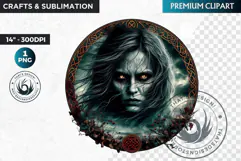Mythological Female demon clipart, demoness spirit PNG Product Image 1